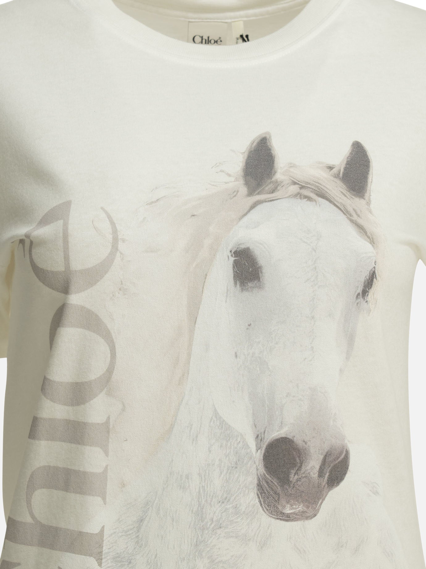 T-shirt girocollo Logo  Bianco - Chloé Donna | PDP | VIETTI Online Store | Zoom-Modal_3
