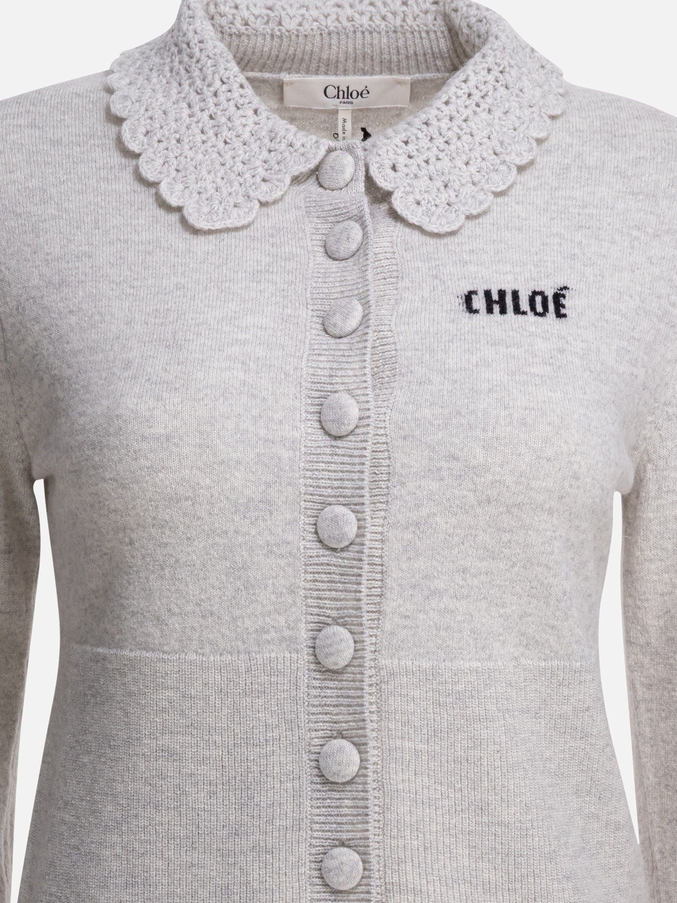 Cardigans Logo  Grey - Chloé Women | PDP | VIETTI Online Store | thumbnail_5