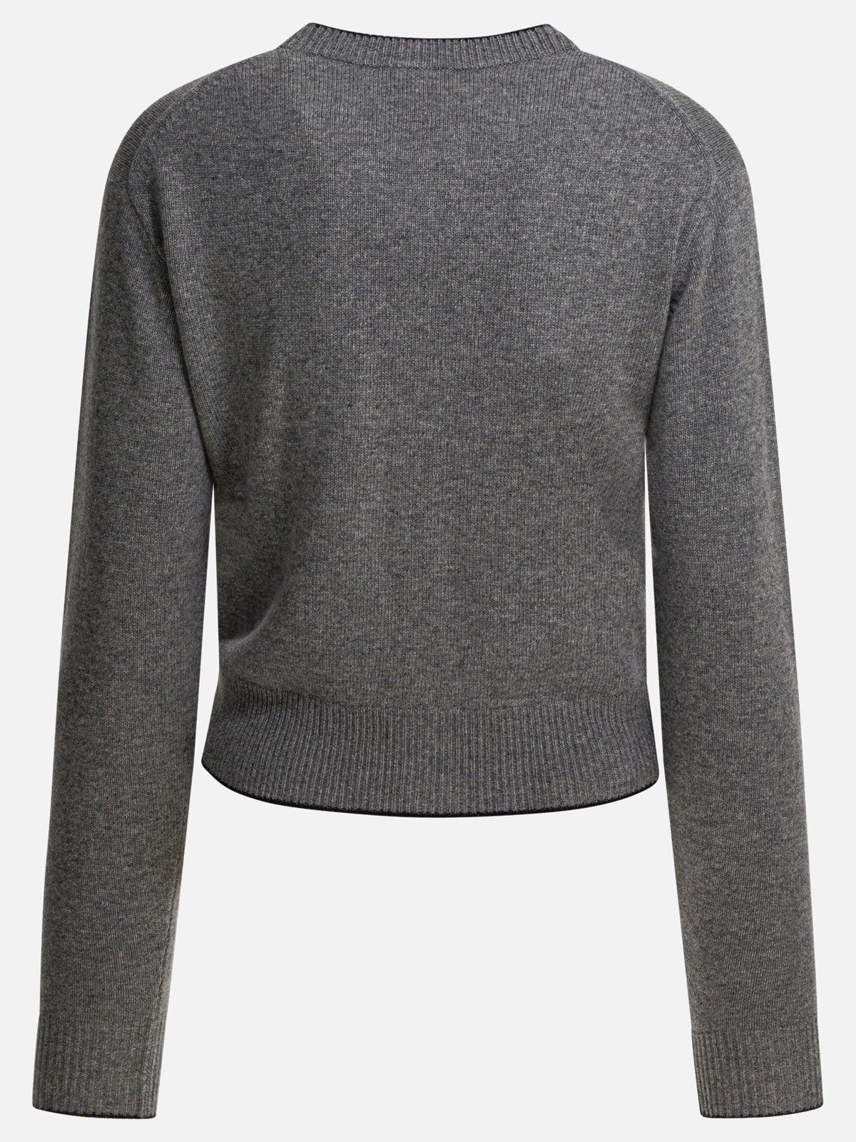 Chloé Wool and cashmere cardigan with logo Grey - VIETTI