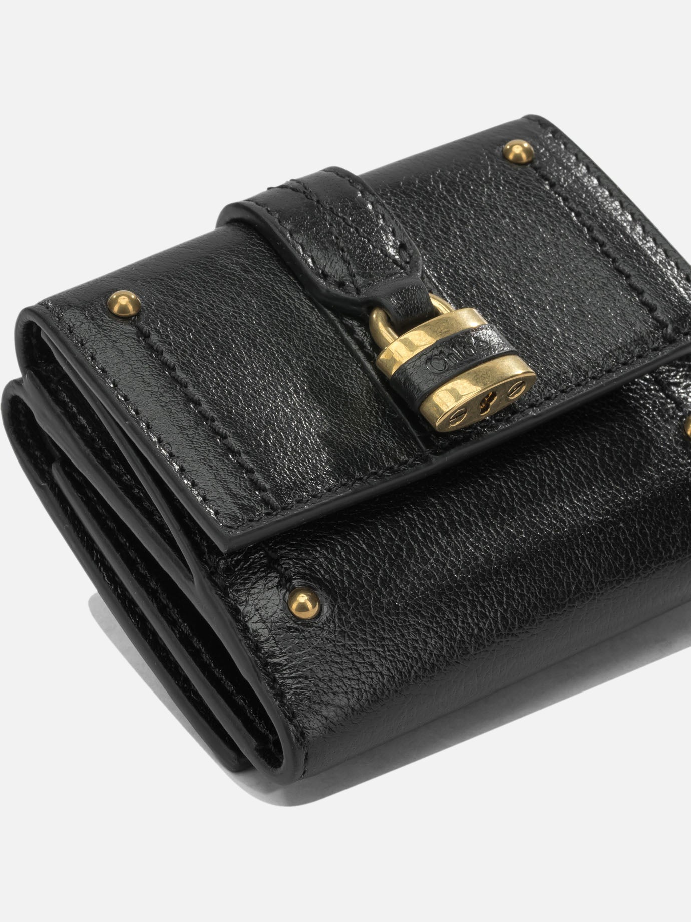 Wallets 100% buffalo leather - Lining: 100% calf leather - Other fabric: 65% polyester 35% cotton  Black - Chloé Women | PDP | VIETTI Online Store | thumbnail_4