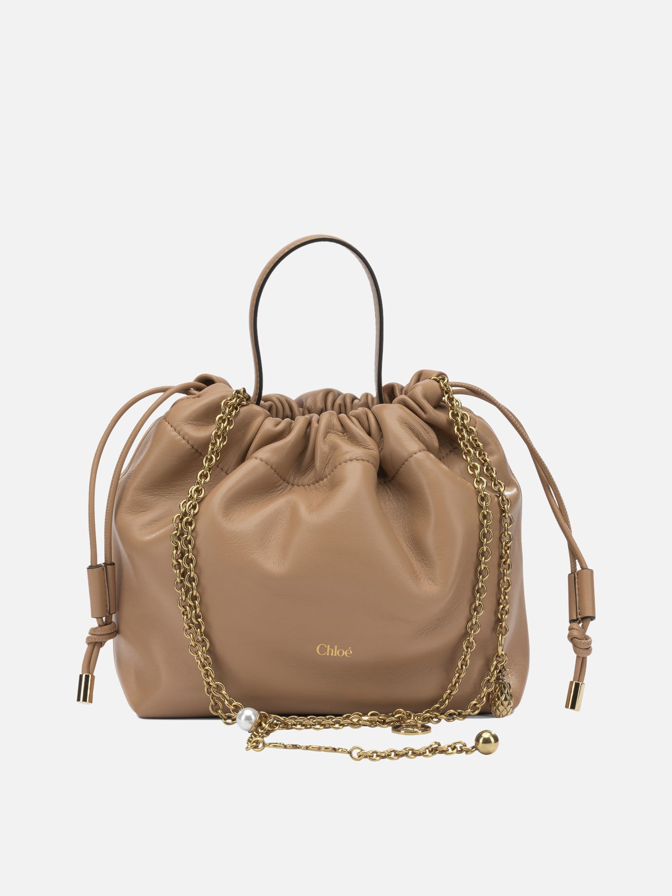 Small bags 100% lamb leather - Lining: 100% calf leather  Beige - Chloé Women | PDP | VIETTI Online Store | Zoom-Modal
