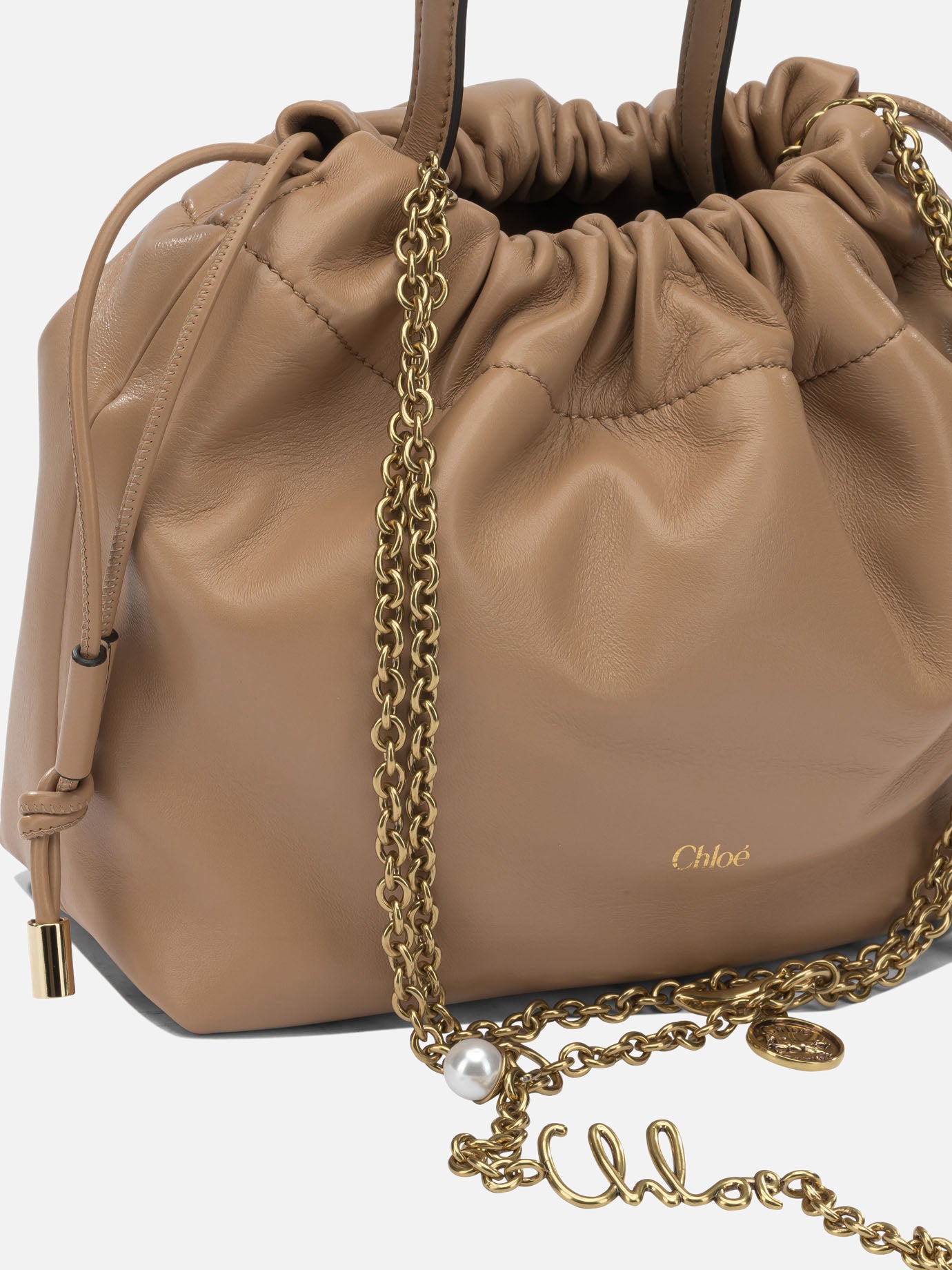 Small bags 100% lamb leather - Lining: 100% calf leather  Beige - Chloé Women | PDP | VIETTI Online Store | thumbnail_4