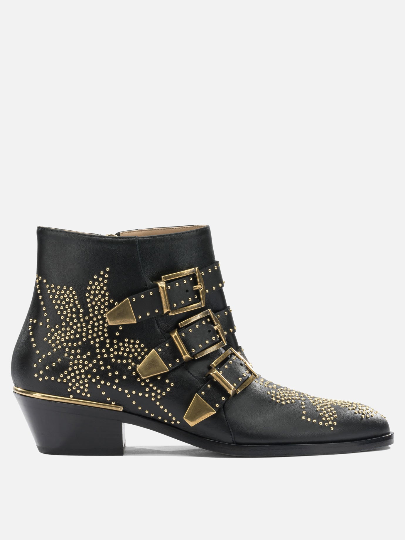 Zipped boots 88% calf leather 12% goat leather - 100% calf leather  Black - Chloé Women | PDP | VIETTI Online Store | thumbnail