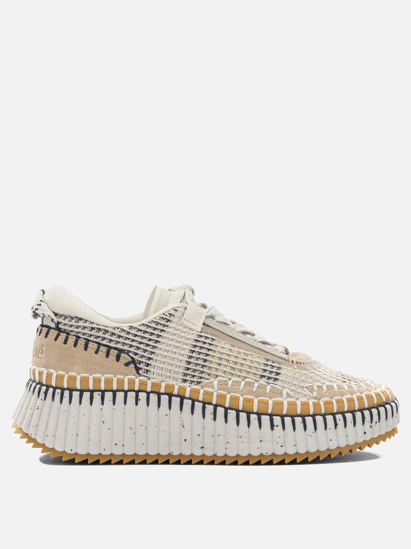 Low top sneakers 100% polyester - 100% calf leather  Beige - Chloé Women | PDP | VIETTI Online Store | Zoom-Modal
