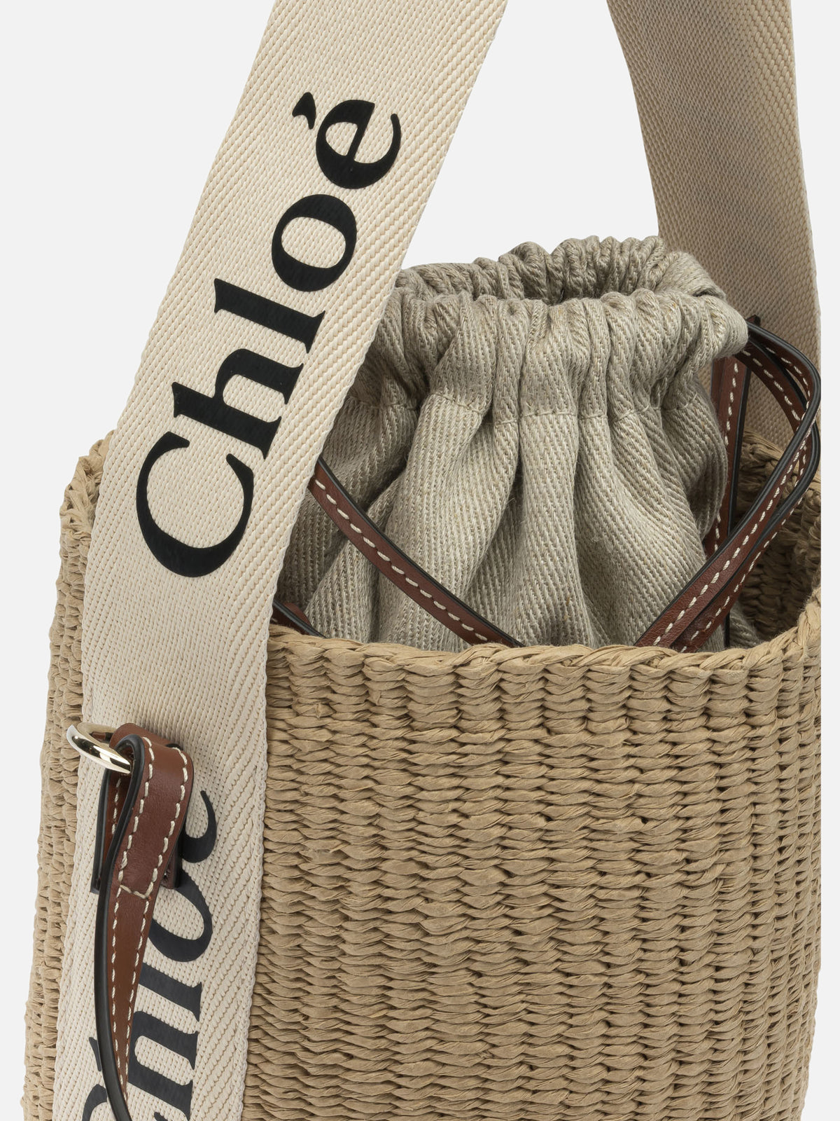 Chloé Small "Woody" shoulder bag White - VIETTI
