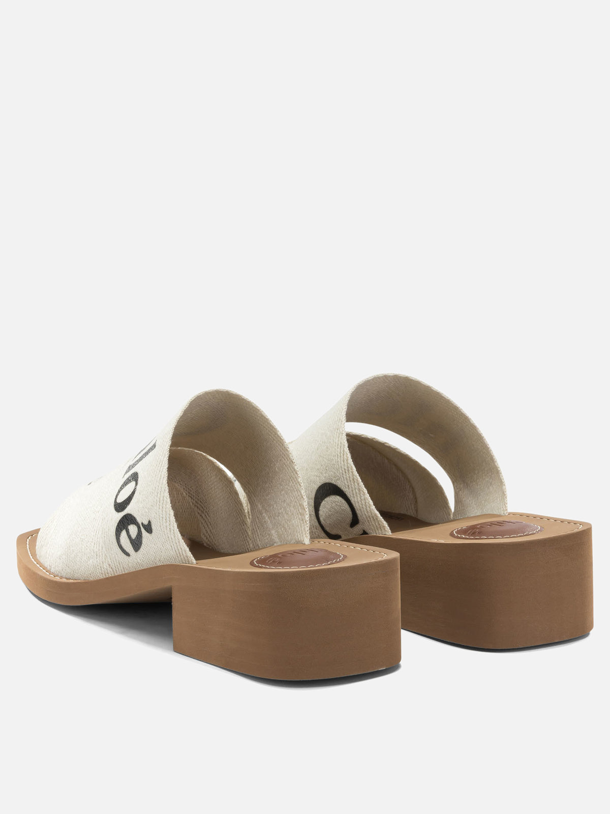 Chloé "Woody" heeled sandals White - VIETTI