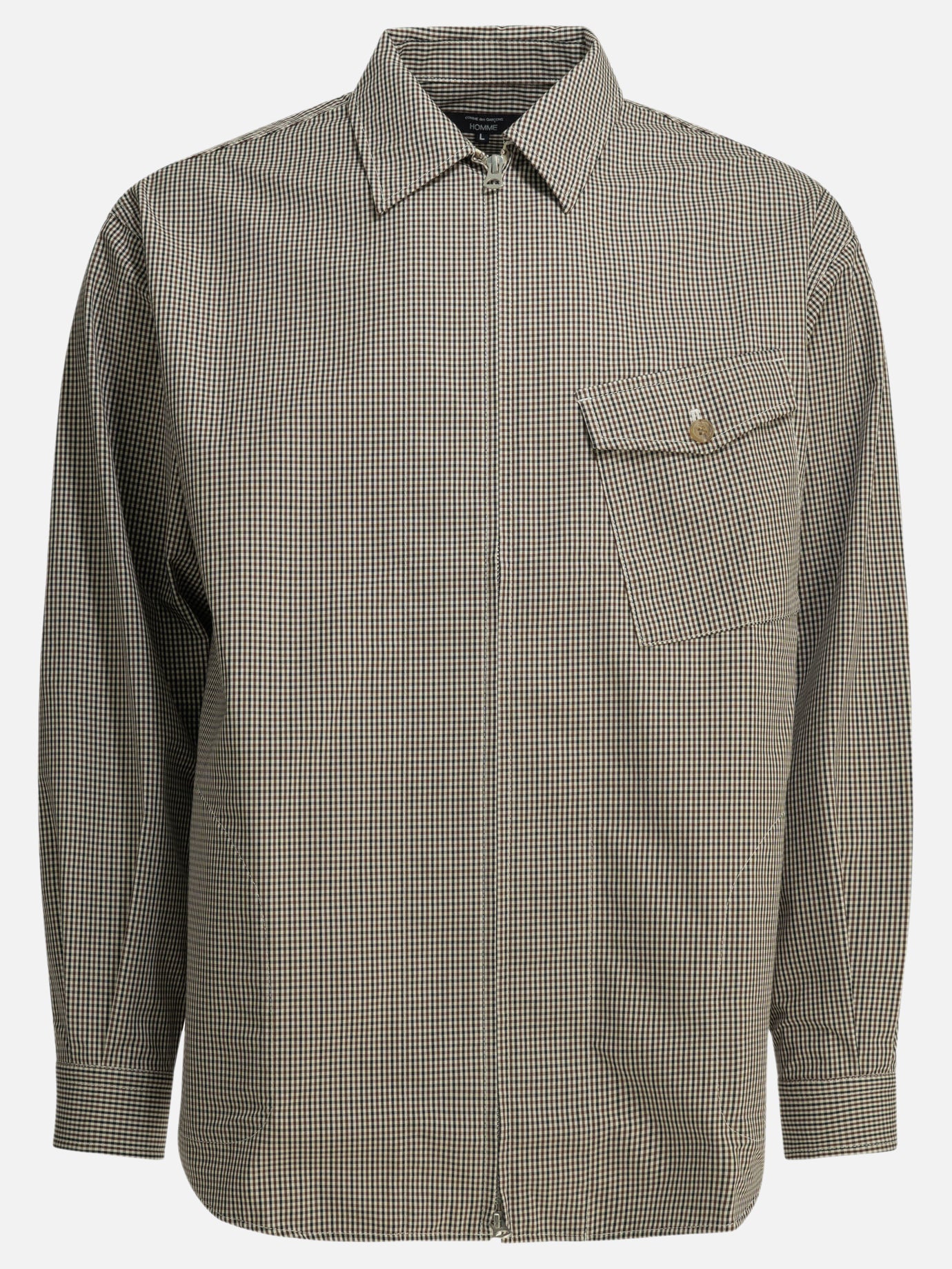 Giacche overshirt Check  Marrone - Comme Des Garçons Homme Uomo | PDP | VIETTI Online Store | Zoom-Modal
