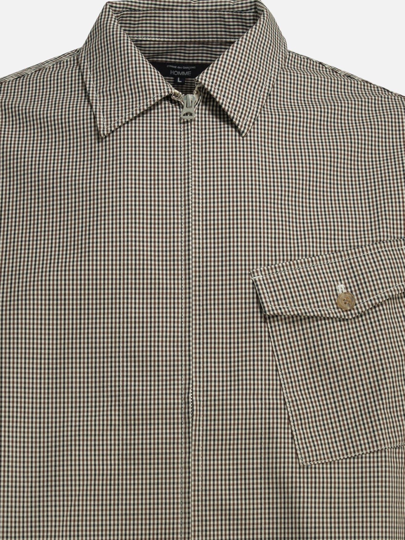 Giacche overshirt Check  Marrone - Comme Des Garçons Homme Uomo | PDP | VIETTI Online Store | thumbnail_3