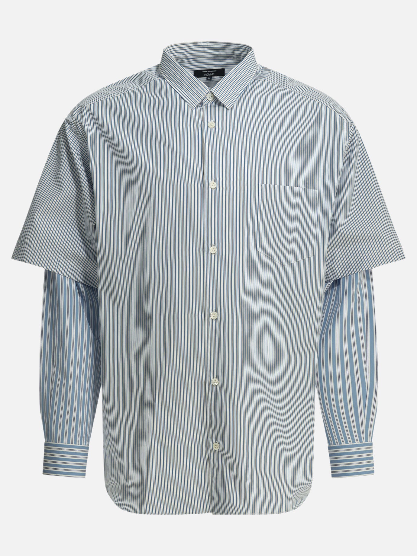 Casual shirts Striped  Light blue - Comme Des Garçons Homme Men | PDP | VIETTI Online Store | Zoom-Modal
