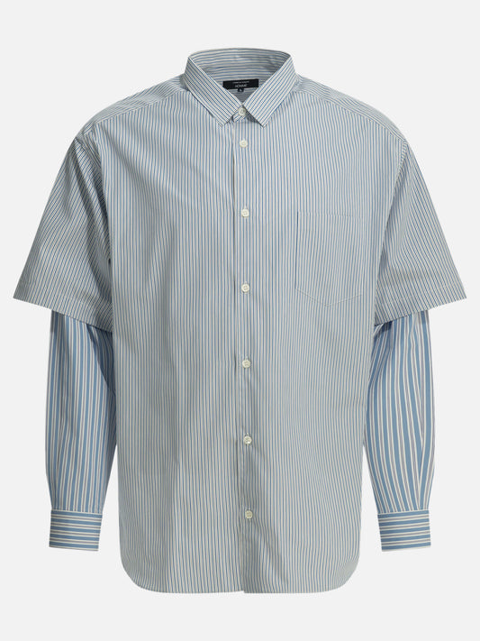 Comme Des Garçons Homme Striped casual shirt Light blue

