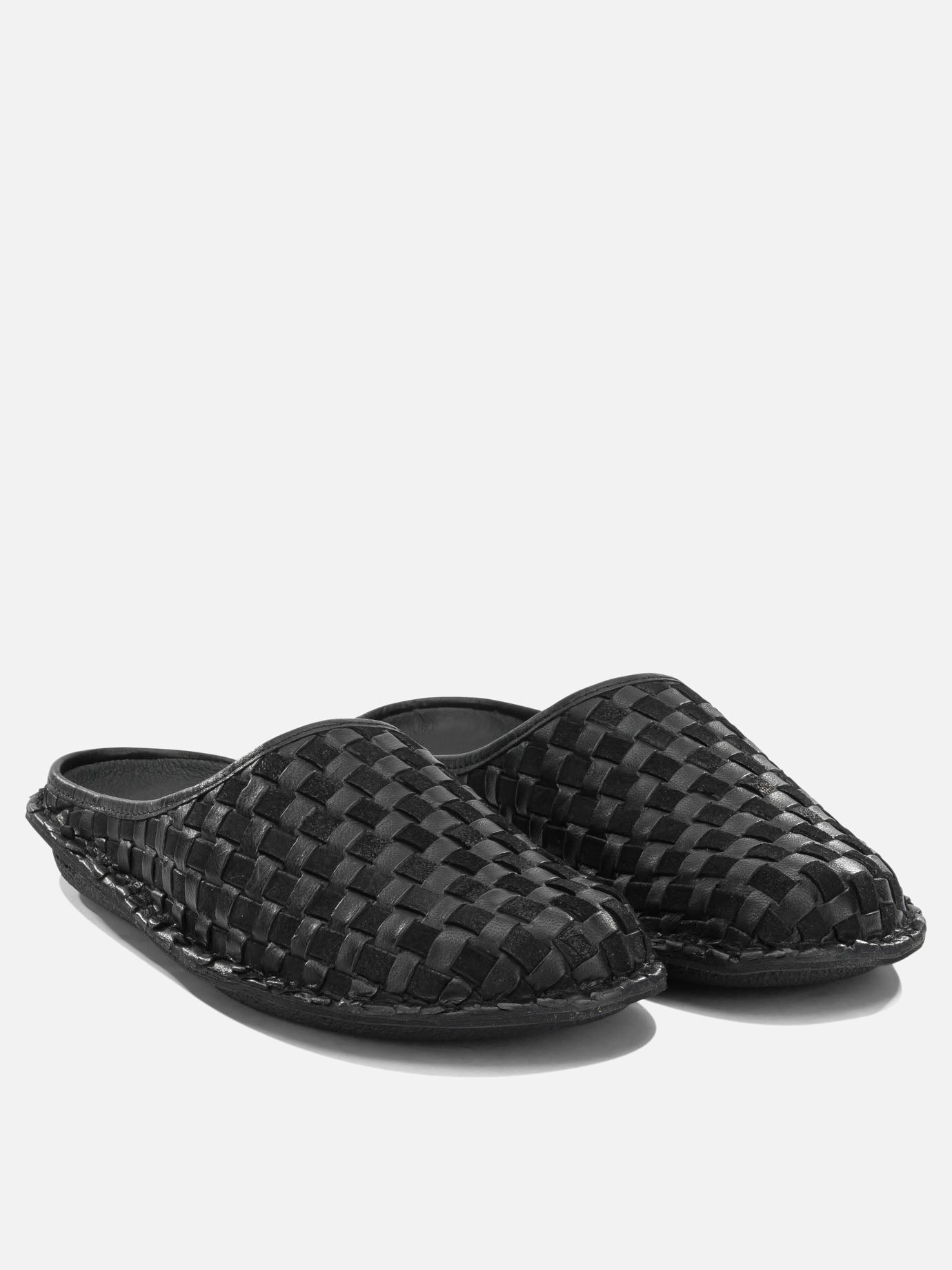 Flat sandals 100% cowhide - 100% rubber  Black - Comme Des Garçons Homme Men | PDP | VIETTI Online Store | thumbnail_2