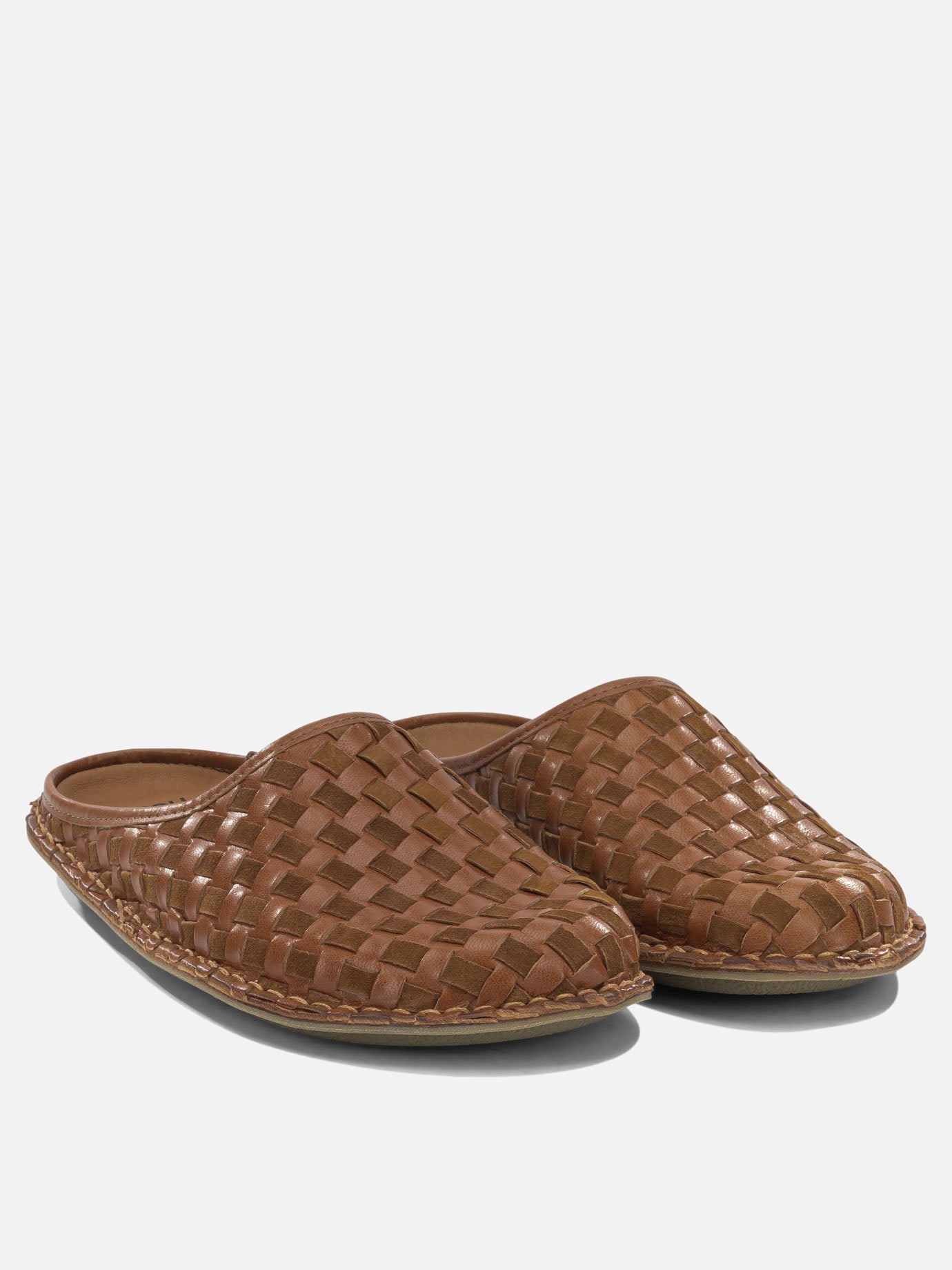 Flat sandals 100% cowhide - 100% rubber  Brown - Comme Des Garçons Homme Men | PDP | VIETTI Online Store | Zoom-Modal_2
