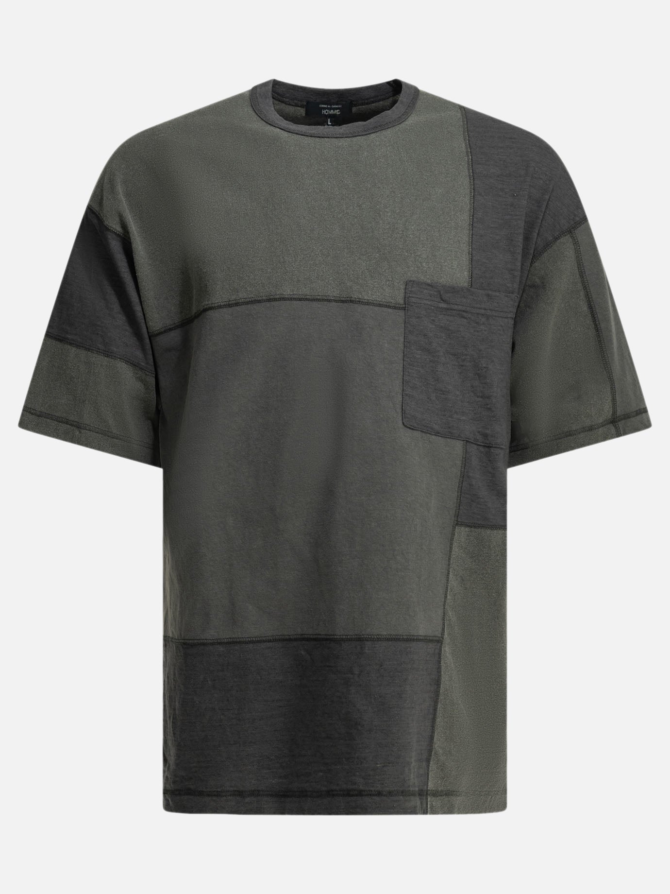 T-shirt girocollo Patchwork  Nero - Comme Des Garçons Homme Uomo | PDP | VIETTI Online Store | Zoom-Modal
