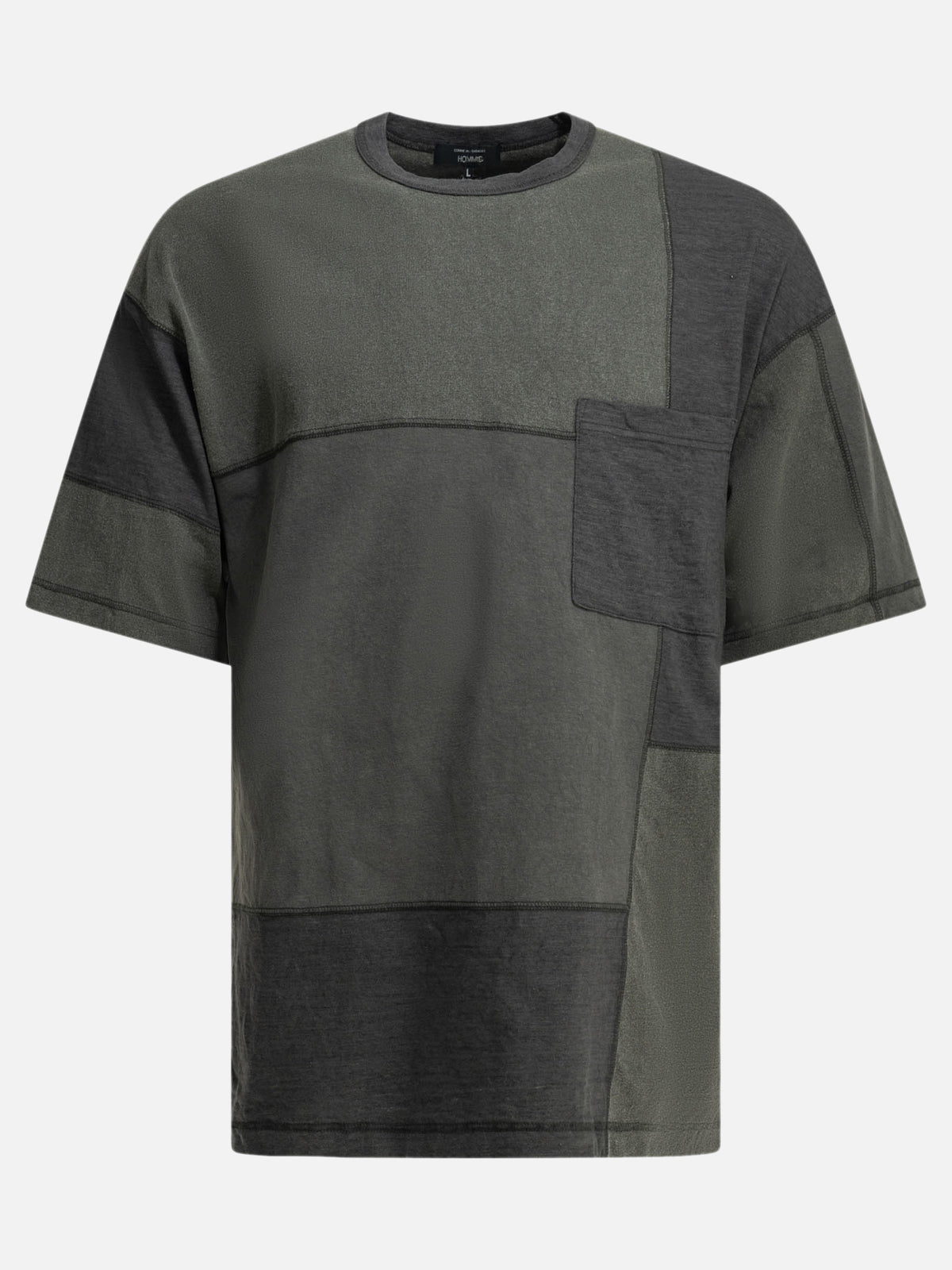 Comme Des Garçons Homme Patchwork crewneck t-shirt Black - VIETTI
