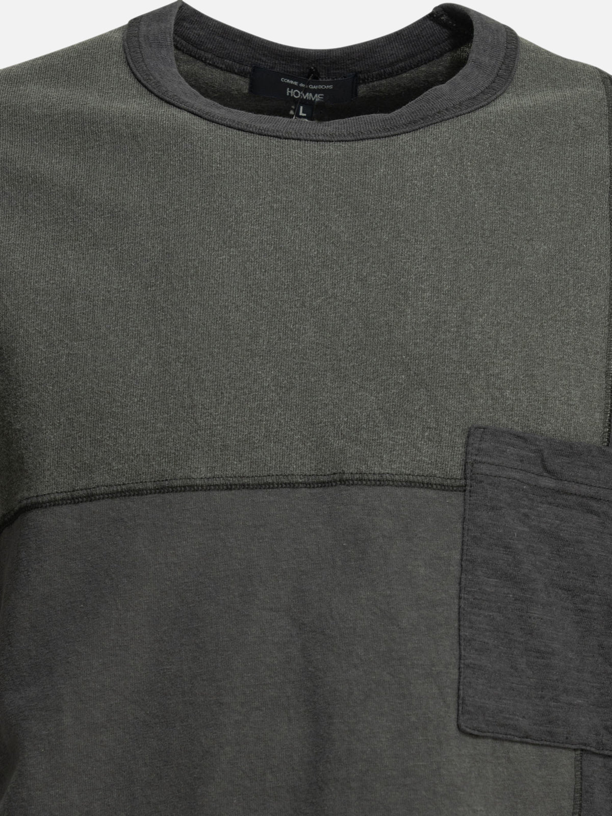 Comme Des Garçons Homme Patchwork crewneck t-shirt Black - VIETTI