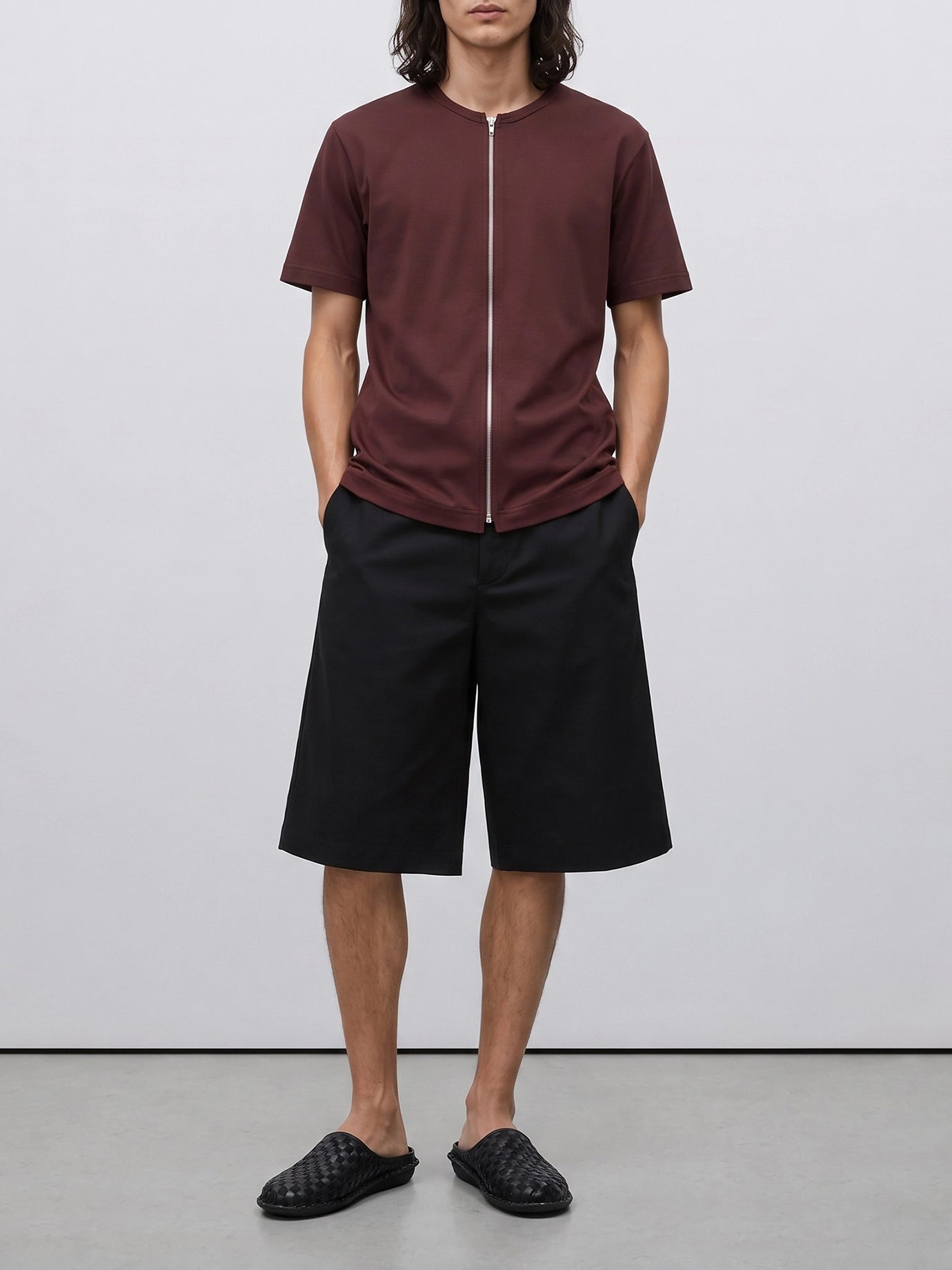 T-shirt girocollo Solid colour  Bordeaux - Comme Des Garçons Shirt Uomo | PDP | VIETTI Online Store | thumbnail_2