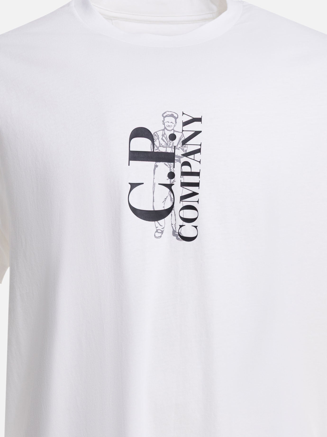 Crewneck t-shirts Logo  White - C.P. Company Men | PDP | VIETTI Online Store | thumbnail_3