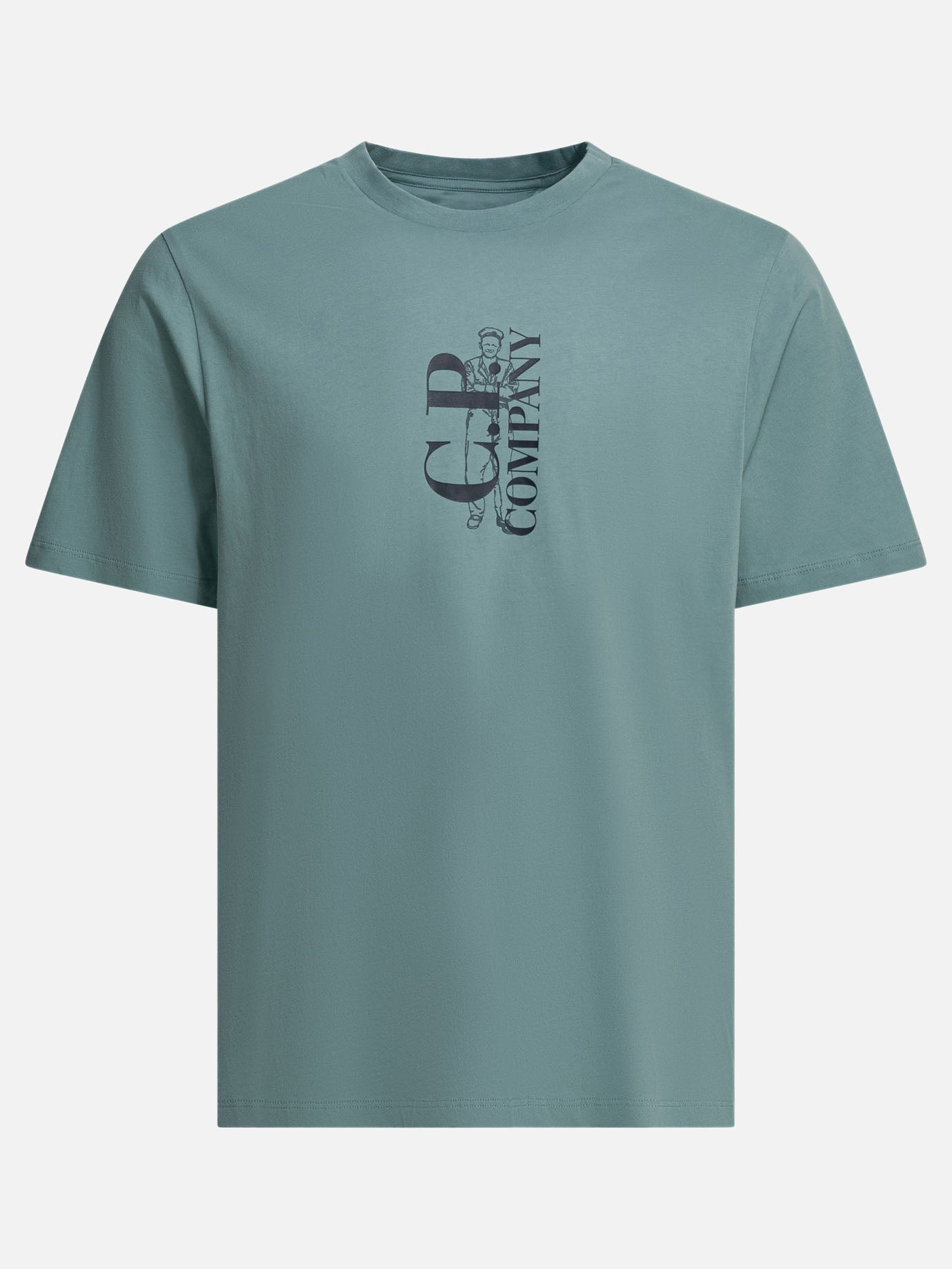 Crewneck t-shirts Logo  Light blue - C.P. Company Men | PDP | VIETTI Online Store | Zoom-Modal

