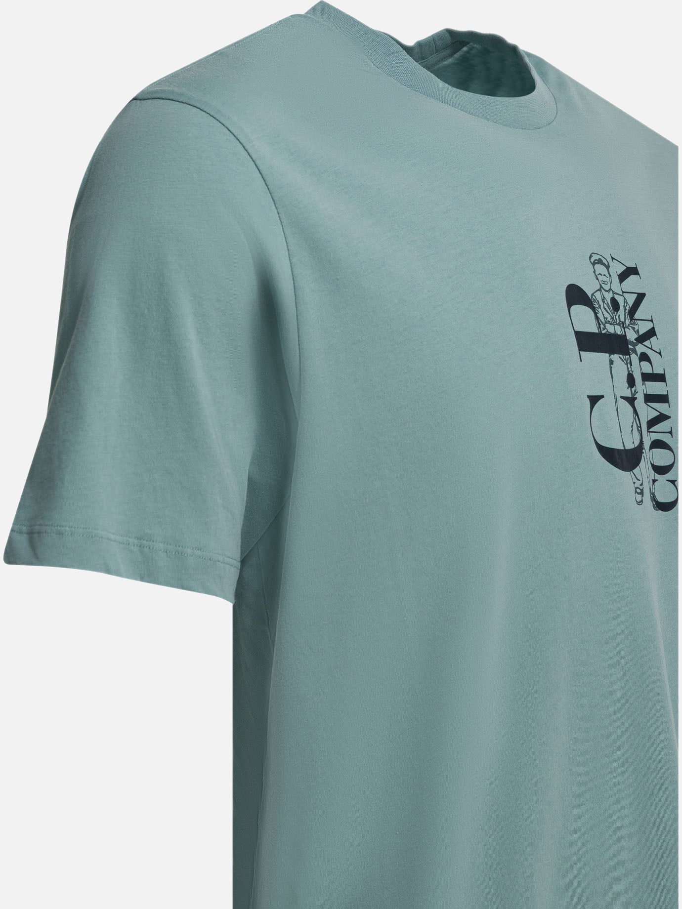 Crewneck t-shirts Logo  Light blue - C.P. Company Men | PDP | VIETTI Online Store | thumbnail_4