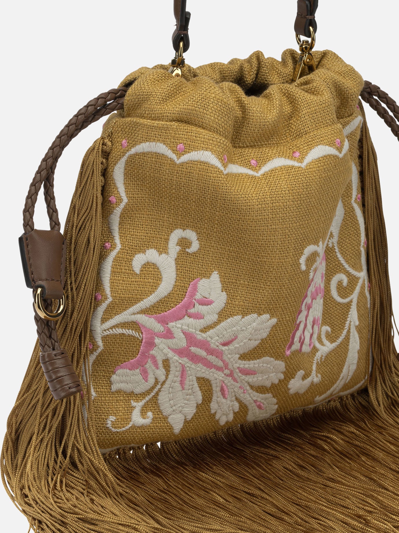 Borse piccole 70% linen 30% viscose - Other fabric: 90% wool 10% viscose - Other fabric: 100% acetate  Giallo - Etro Donna | PDP | VIETTI Online Store | thumbnail_4