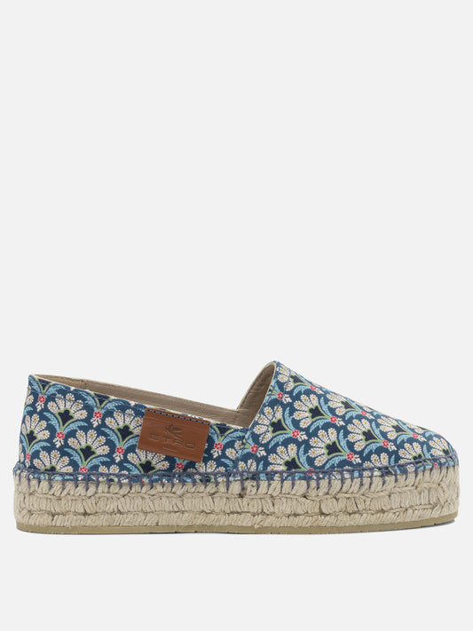Espadrilles basse 100% cotton  Blu - Etro Donna | PLP | VIETTI Online Store 
