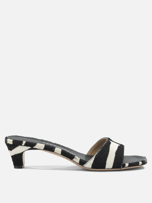 Ferragamo 40mm pony skin sandals Black

