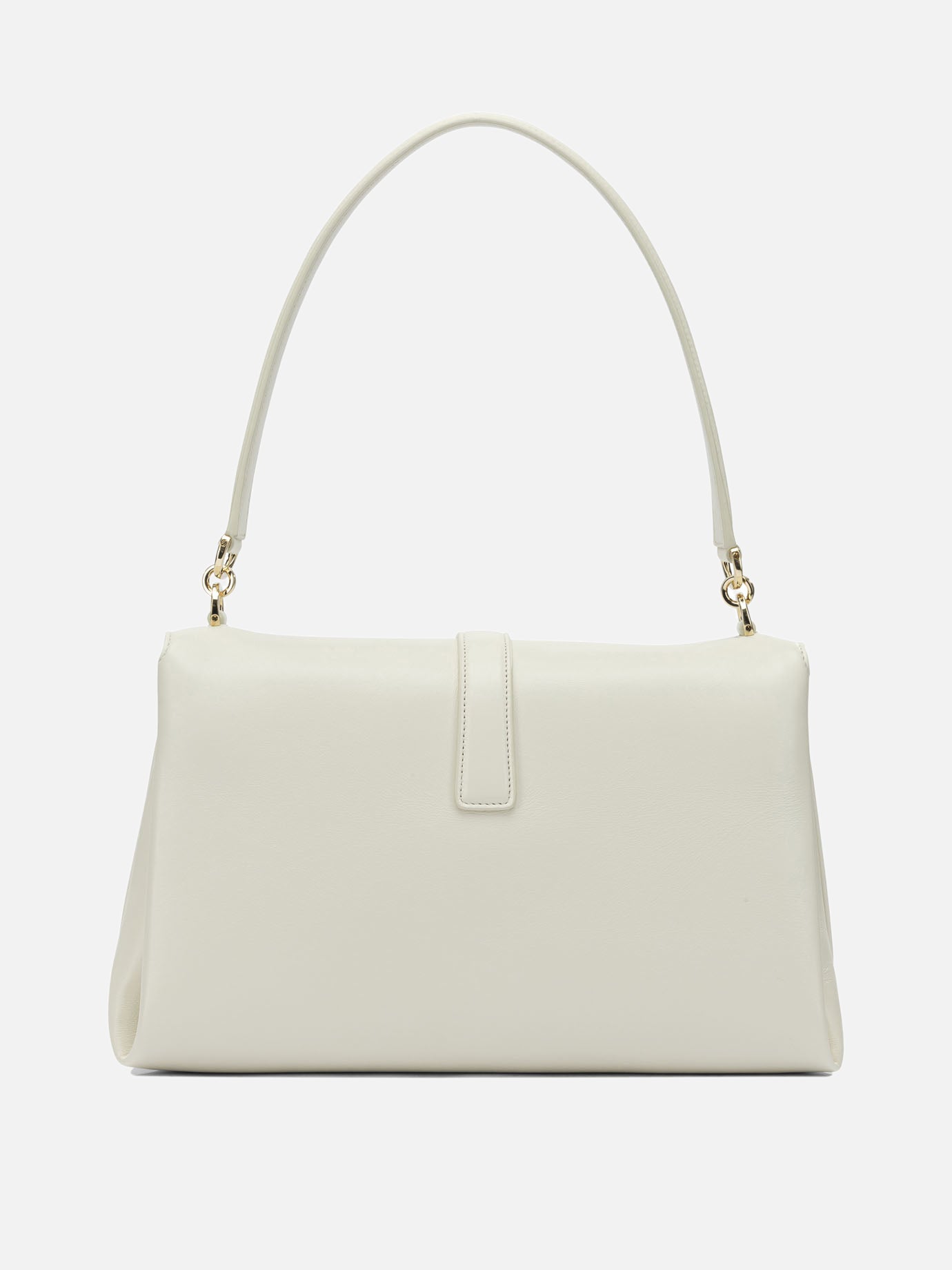 Ferragamo Leather shoulder bag with flap 0791195 White - Women