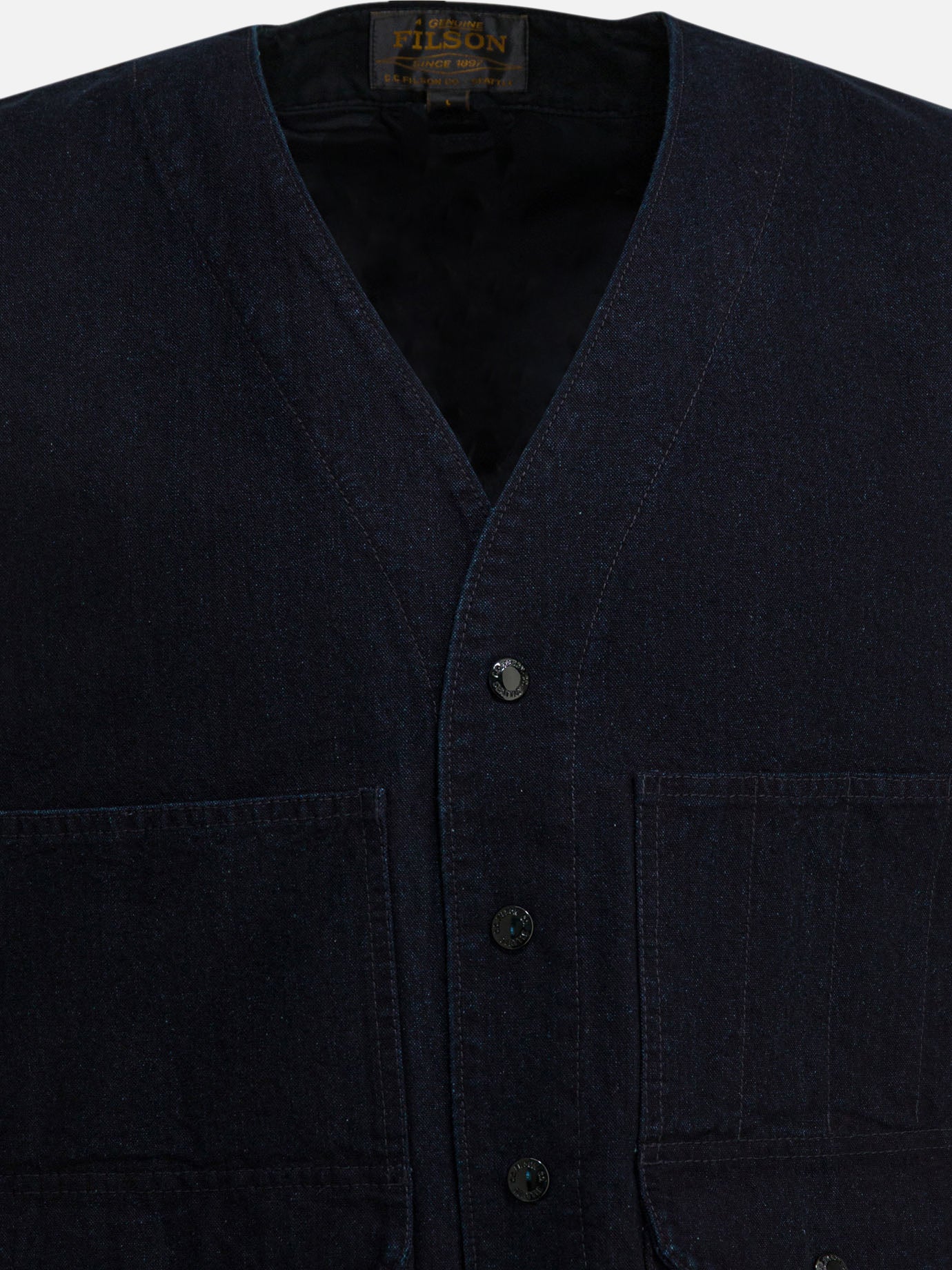 Giacche smanicate Solid colour  Blu - Filson Uomo | PDP | VIETTI Online Store | thumbnail_3