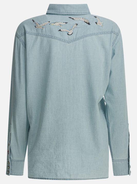 Casual shirts Embroidered  Light blue - Filson Women | PLP | VIETTI Online Store | 2
