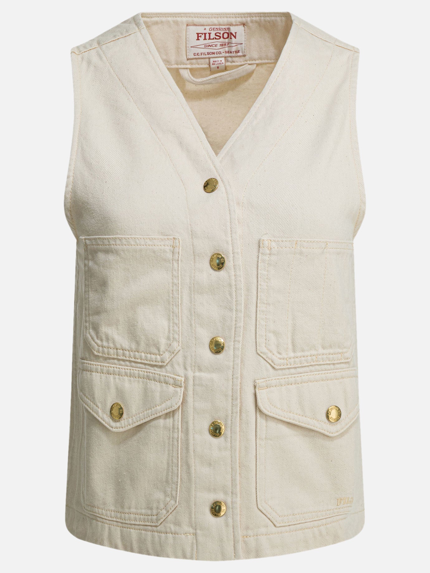 Giacche smanicate Solid colour  Bianco - Filson Donna | PDP | VIETTI Online Store | Zoom-Modal
