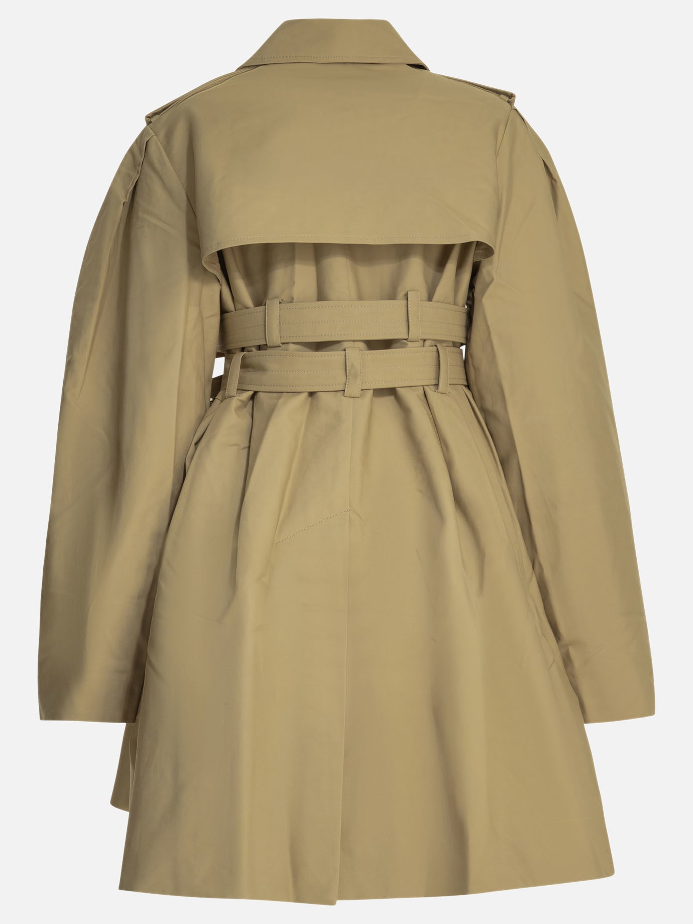 Raincoats & Trench coats Solid colour  Beige - Ganni Women | PDP | VIETTI Online Store | thumbnail_2