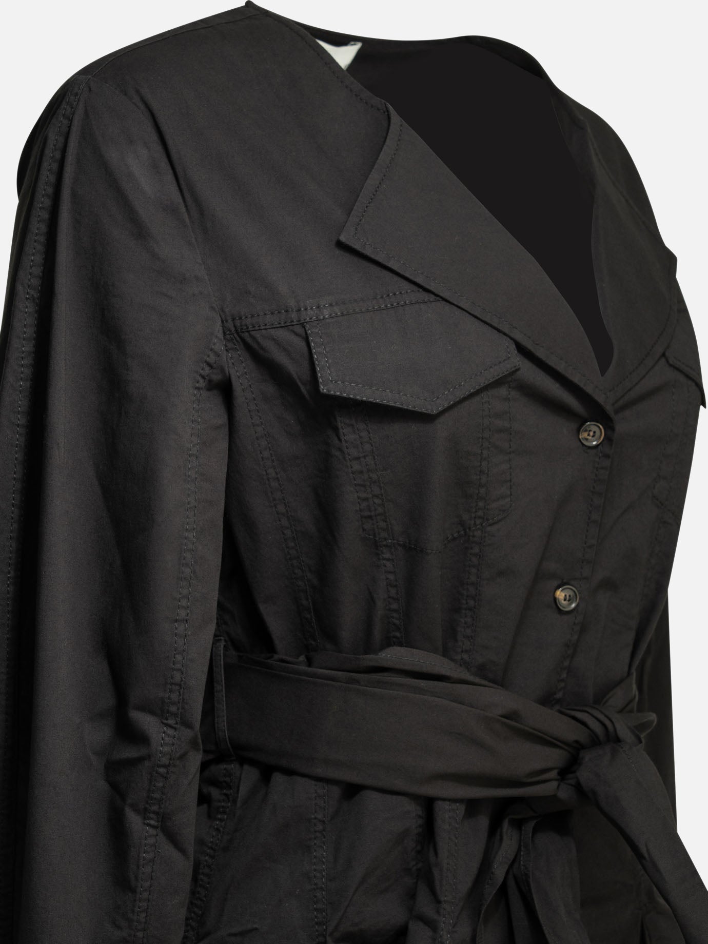 Mini dresses Solid colour  Black - Ganni Women | PDP | VIETTI Online Store | thumbnail_3