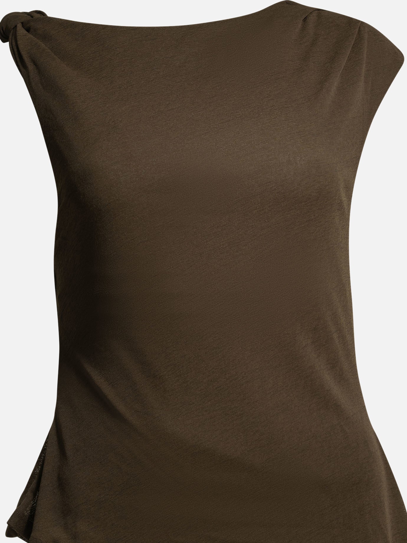 Long dresses Solid colour  Brown - Ganni Women | PDP | VIETTI Online Store | Zoom-Modal_3
