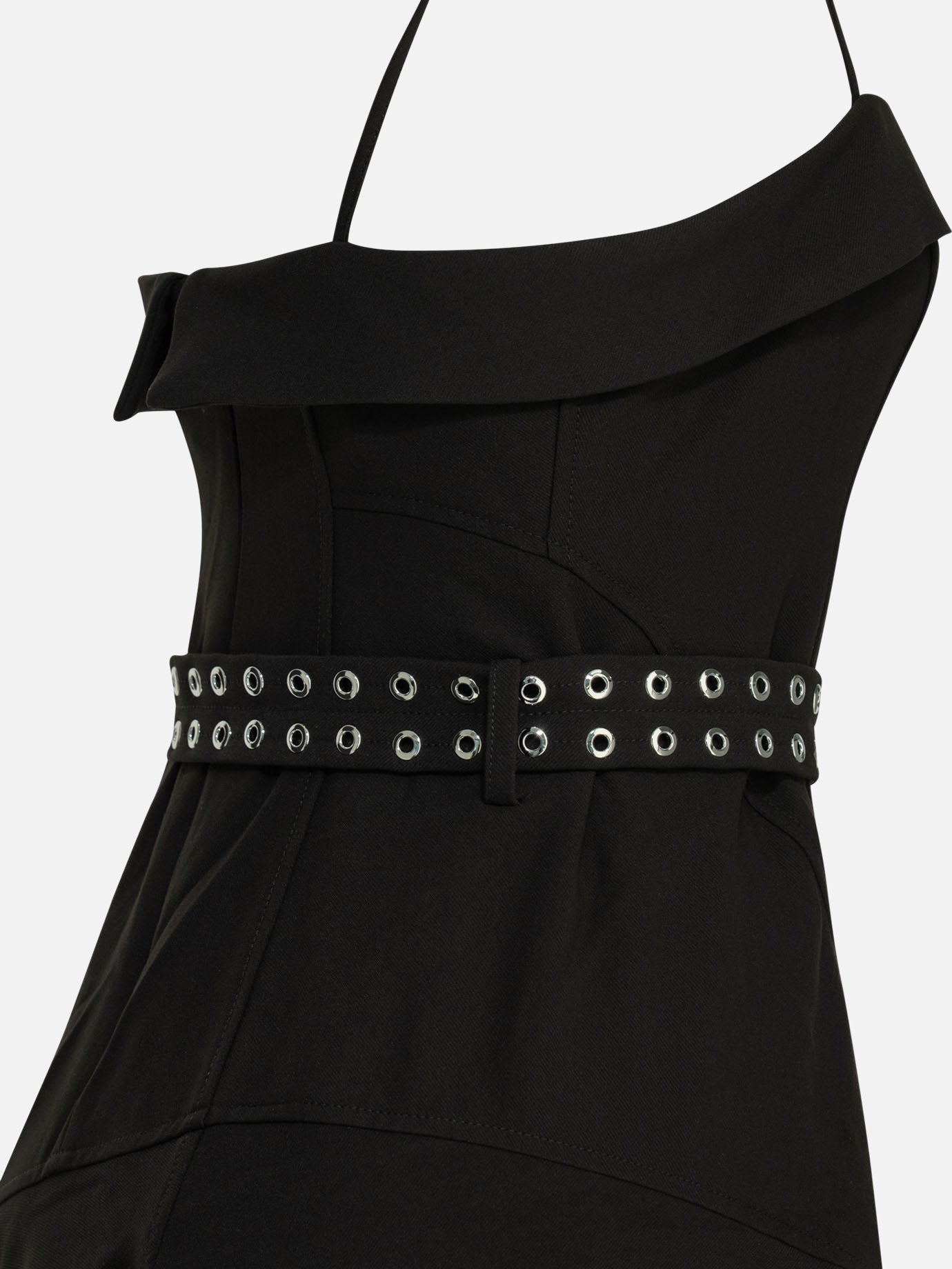 Ganni Long flared dress Black - Women