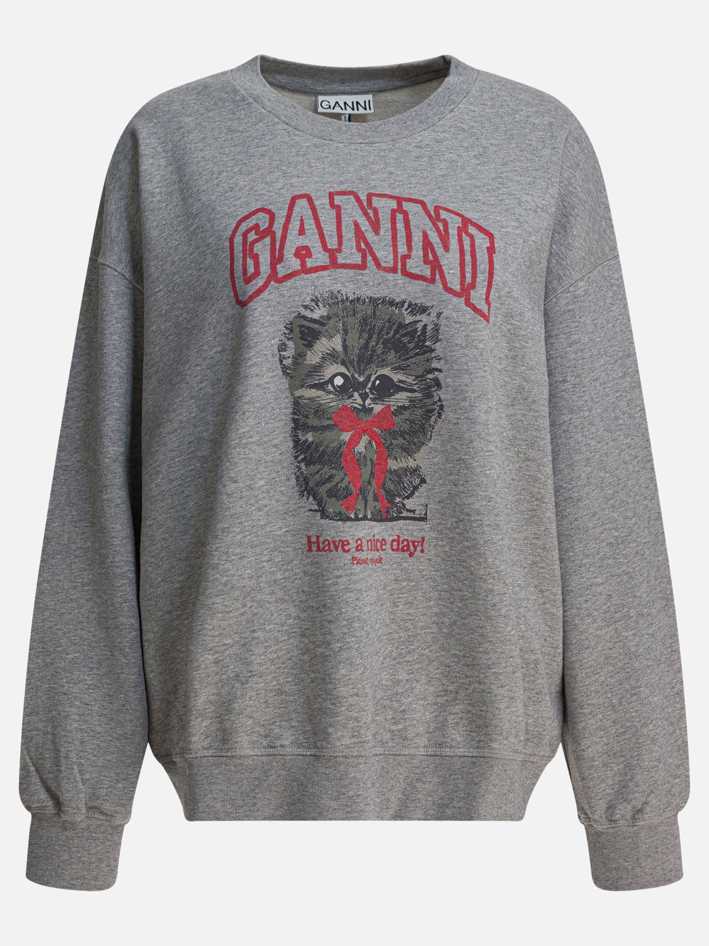 Felpe girocollo Logo  Grigio - Ganni Donna | PDP | VIETTI Online Store | Zoom-Modal
