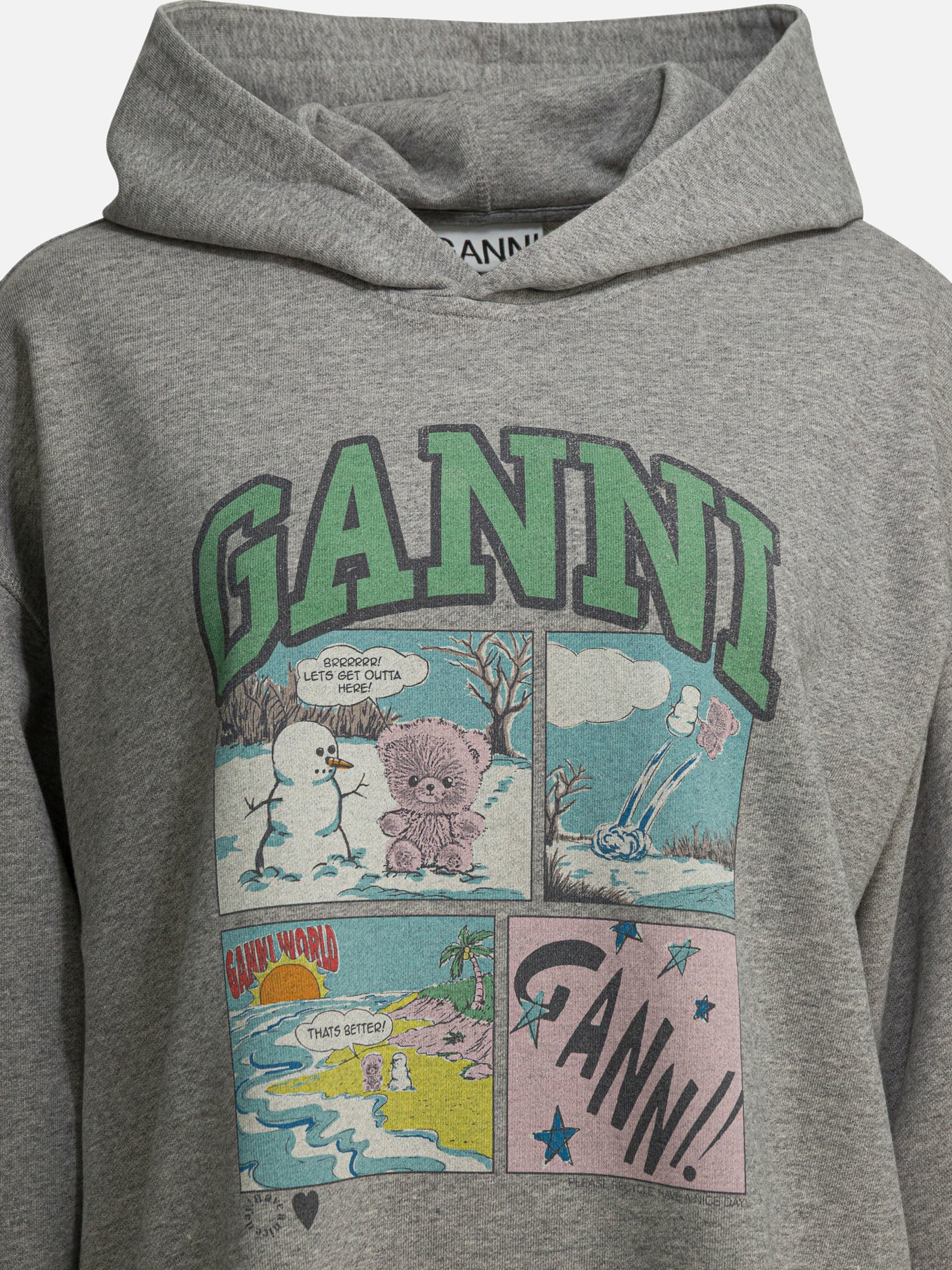 Felpe con cappuccio Graphics  Grigio - Ganni Donna | PDP | VIETTI Online Store | Zoom-Modal_3
