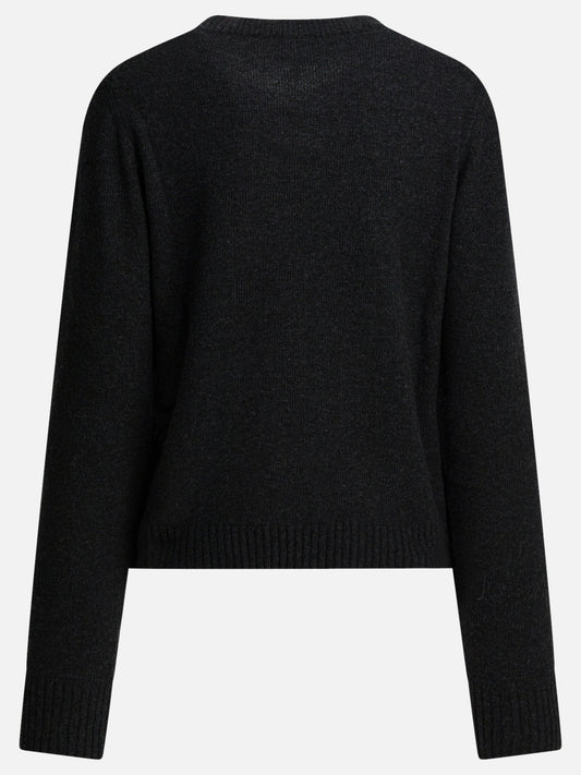 Crewneck sweaters 45% wool 35% recycled wool 20% recycled polyamide  Black - Ganni Women | PDP | VIETTI Online Store | 2
