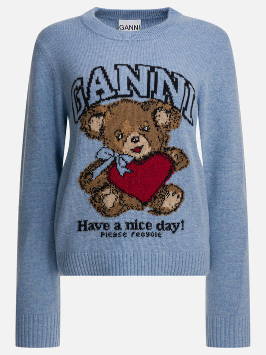 Maglioni girocollo Graphics  Blu - Ganni Donna | PLP | VIETTI Online Store 
