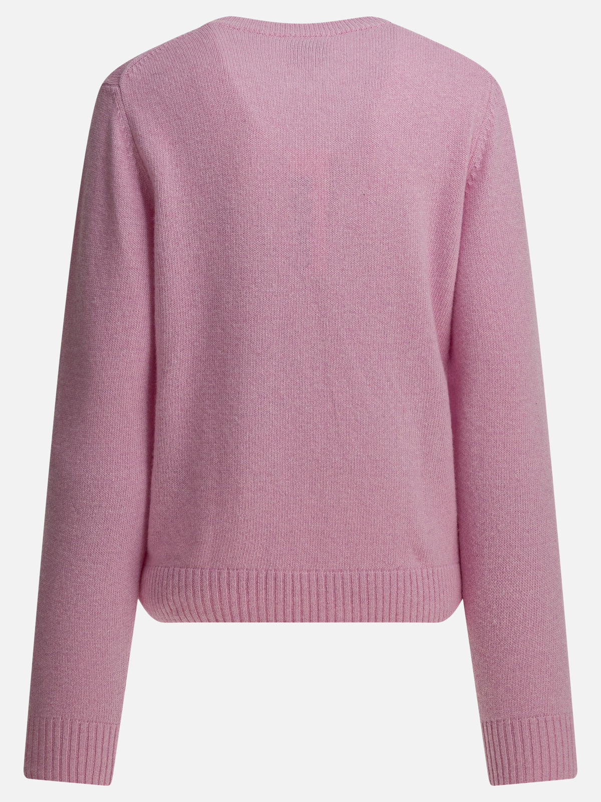 Ganni Wool sweater with print Pink