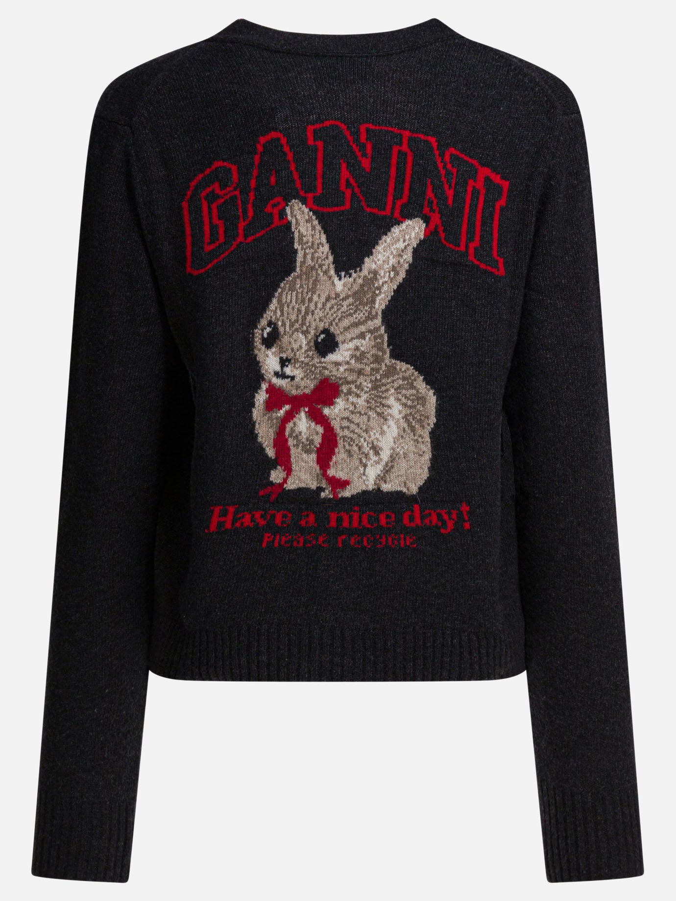 Cardigans Graphics  Black - Ganni Women | PDP | VIETTI Online Store | thumbnail_2