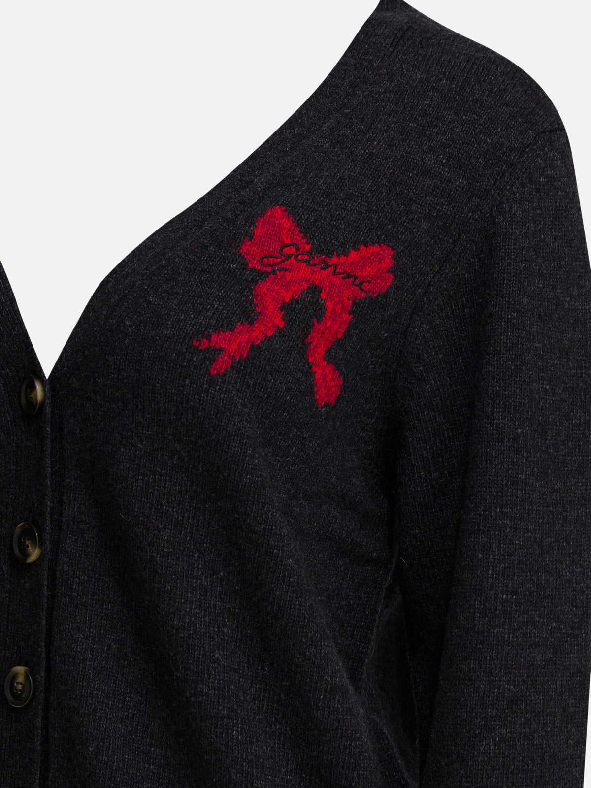 Ganni Wool blend cardigan Black