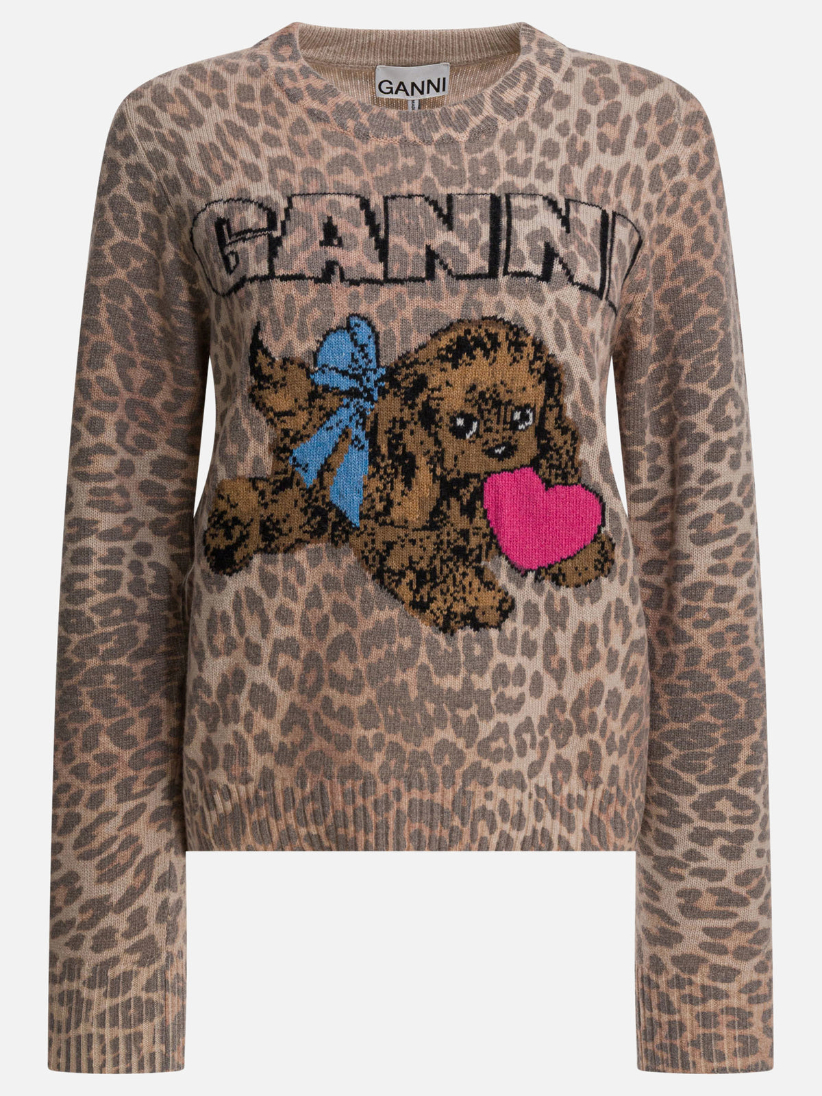 Ganni "Puppy" Wool sweater Brown