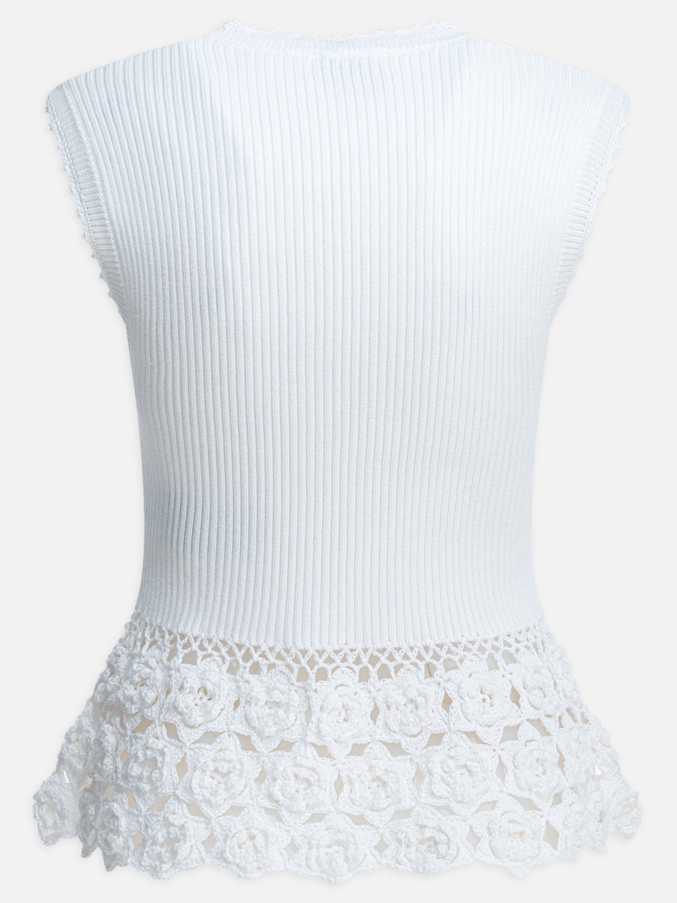 Vests Textured knit  White - Ganni Women | PDP | VIETTI Online Store | thumbnail_2