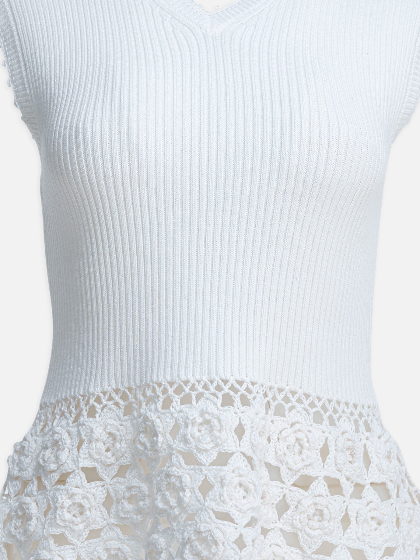 Vests Textured knit  White - Ganni Women | PDP | VIETTI Online Store | thumbnail_3