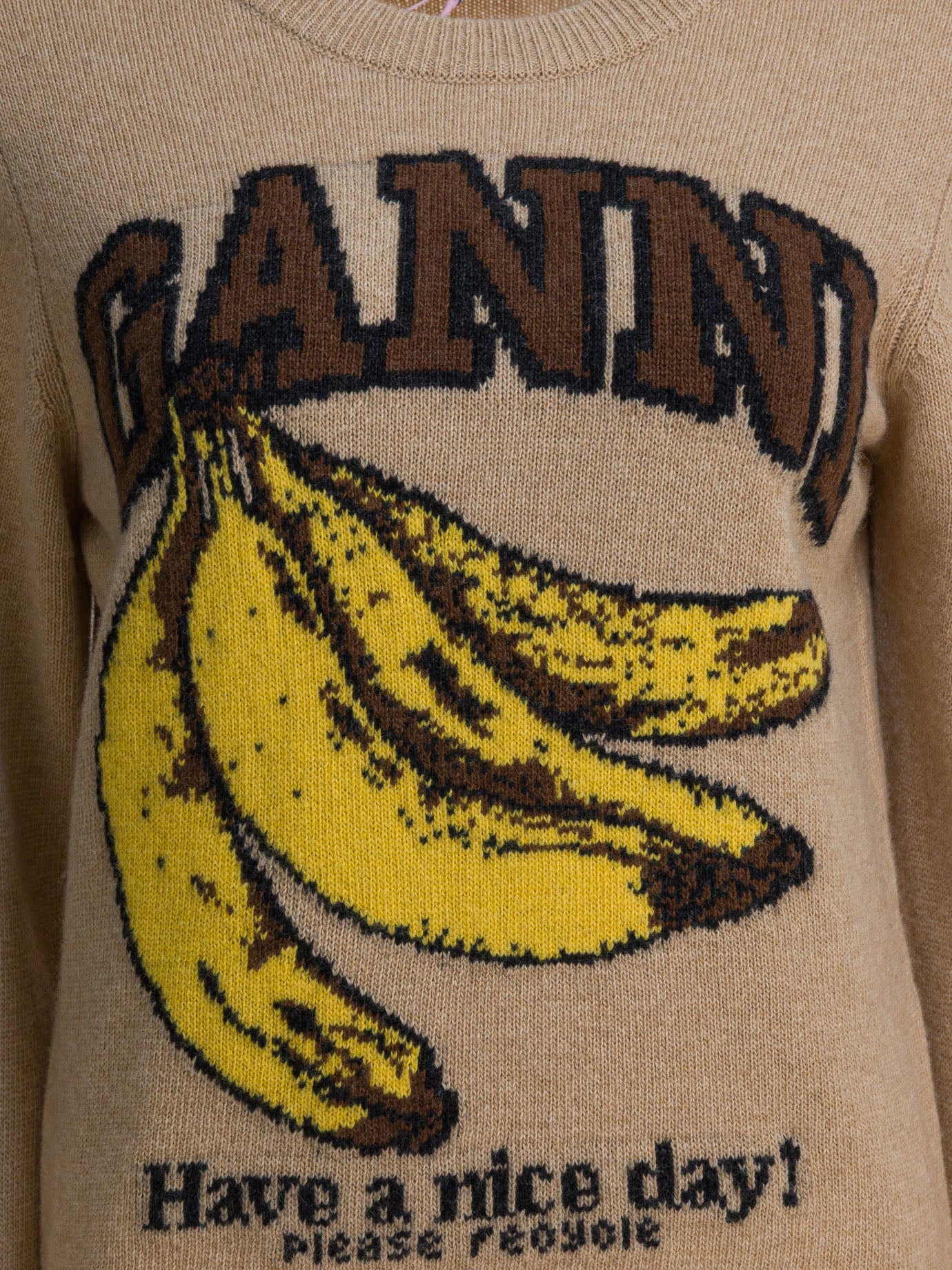 Maglioni girocollo Logo  Beige - Ganni Donna | PDP | VIETTI Online Store | Zoom-Modal_3
