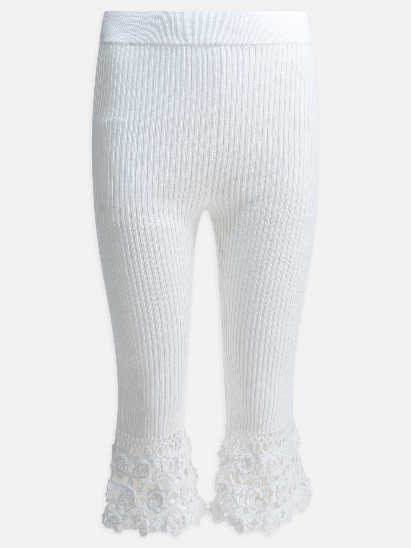 Leggings Solid colour  White - Ganni Women | PDP | VIETTI Online Store | thumbnail