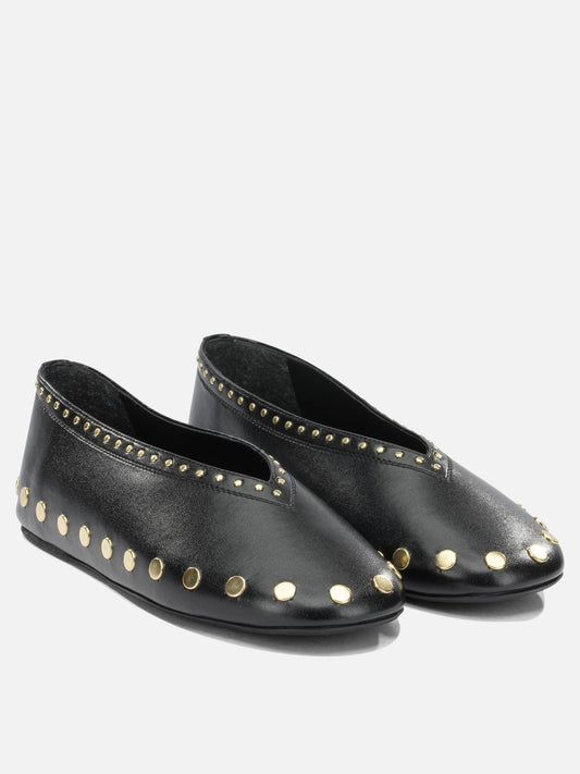 Classic ballet flats 51% cotton 49% bio-based polyurethane  Black - Ganni Women | PLP | VIETTI Online Store | 2
