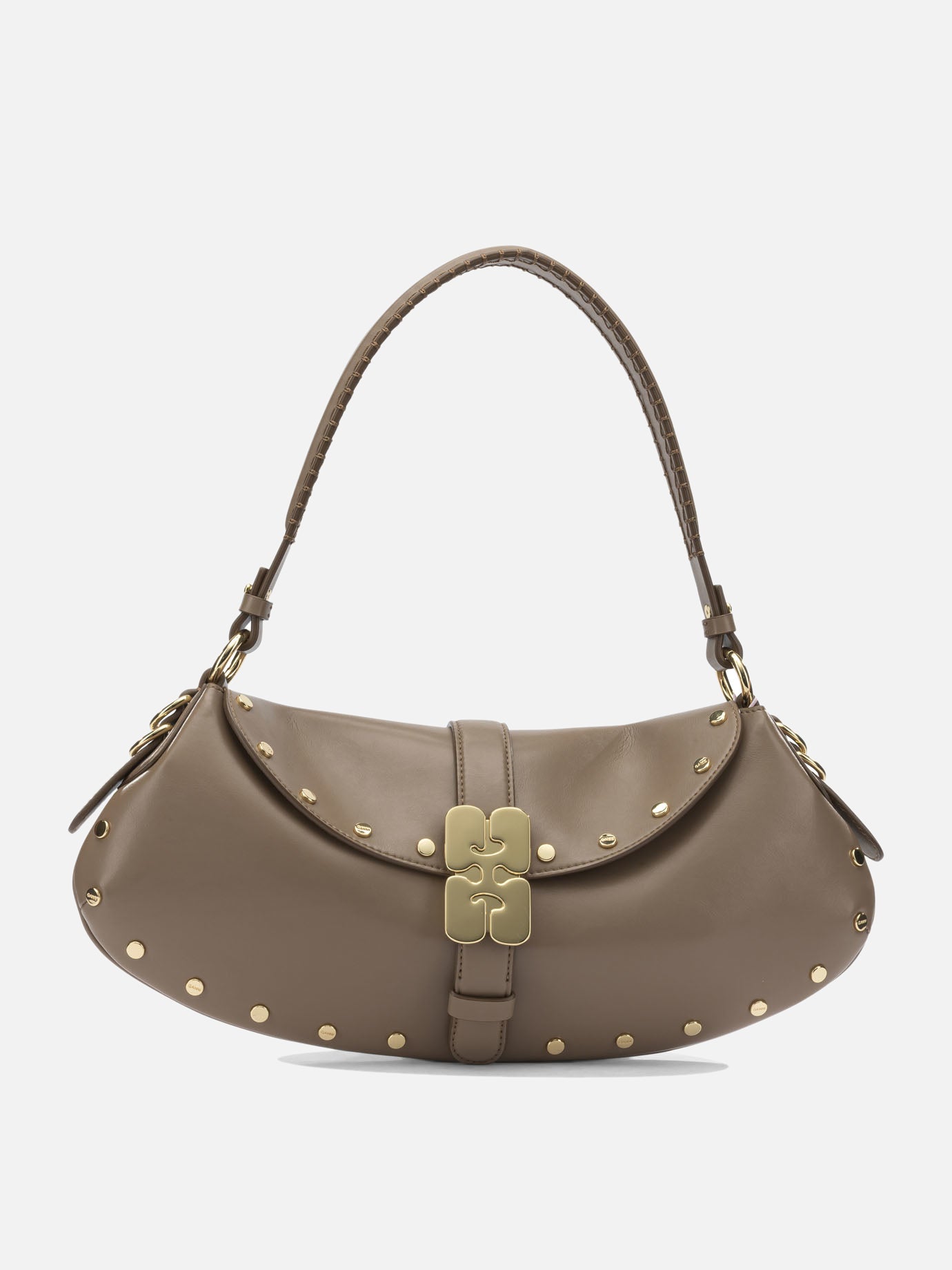 Small bags 51% recycled leather 30% polyester 19% polyurethane  Brown - Ganni Women | PDP | VIETTI Online Store | thumbnail