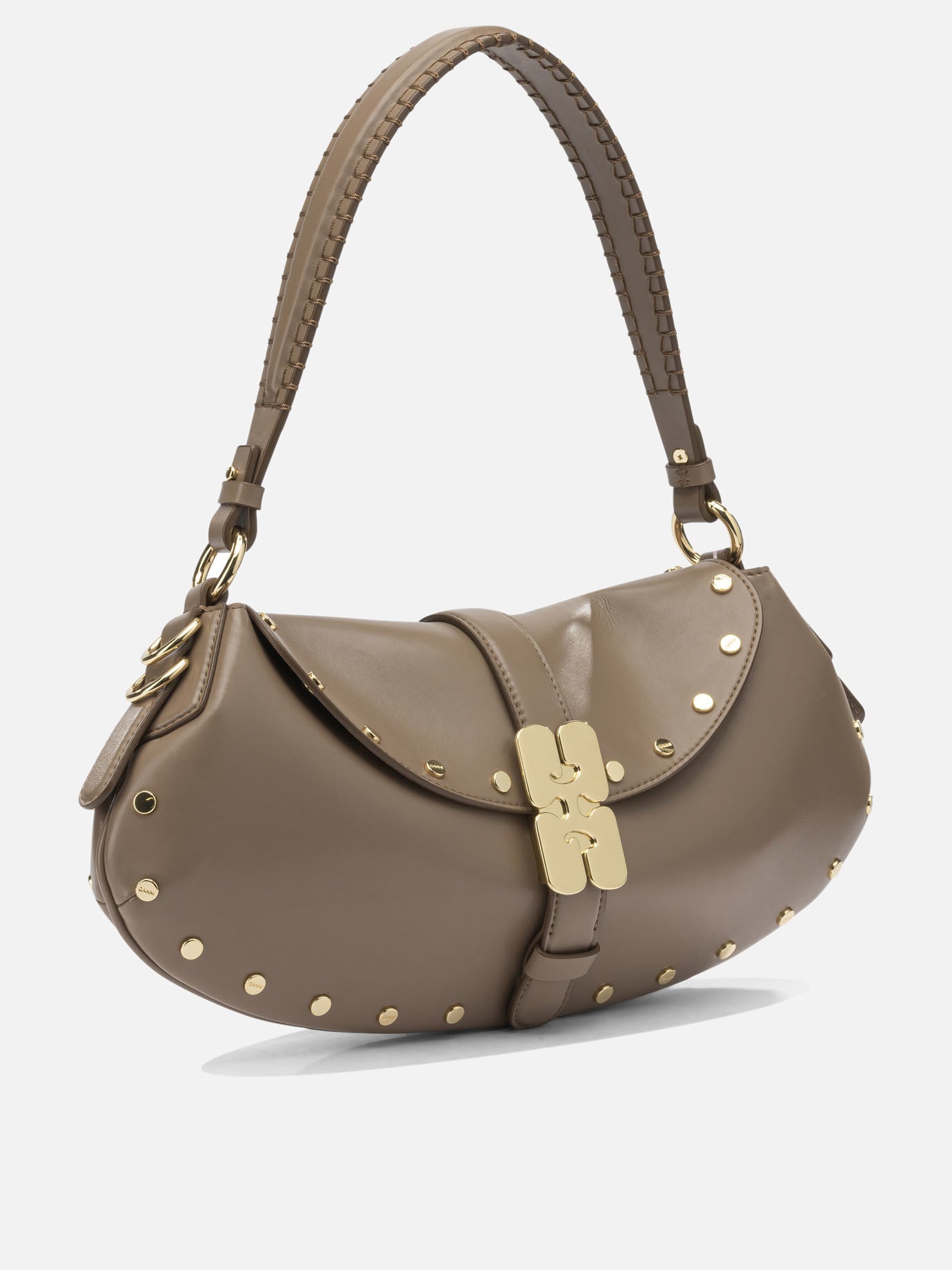 Small bags 51% recycled leather 30% polyester 19% polyurethane  Brown - Ganni Women | PDP | VIETTI Online Store | thumbnail_2