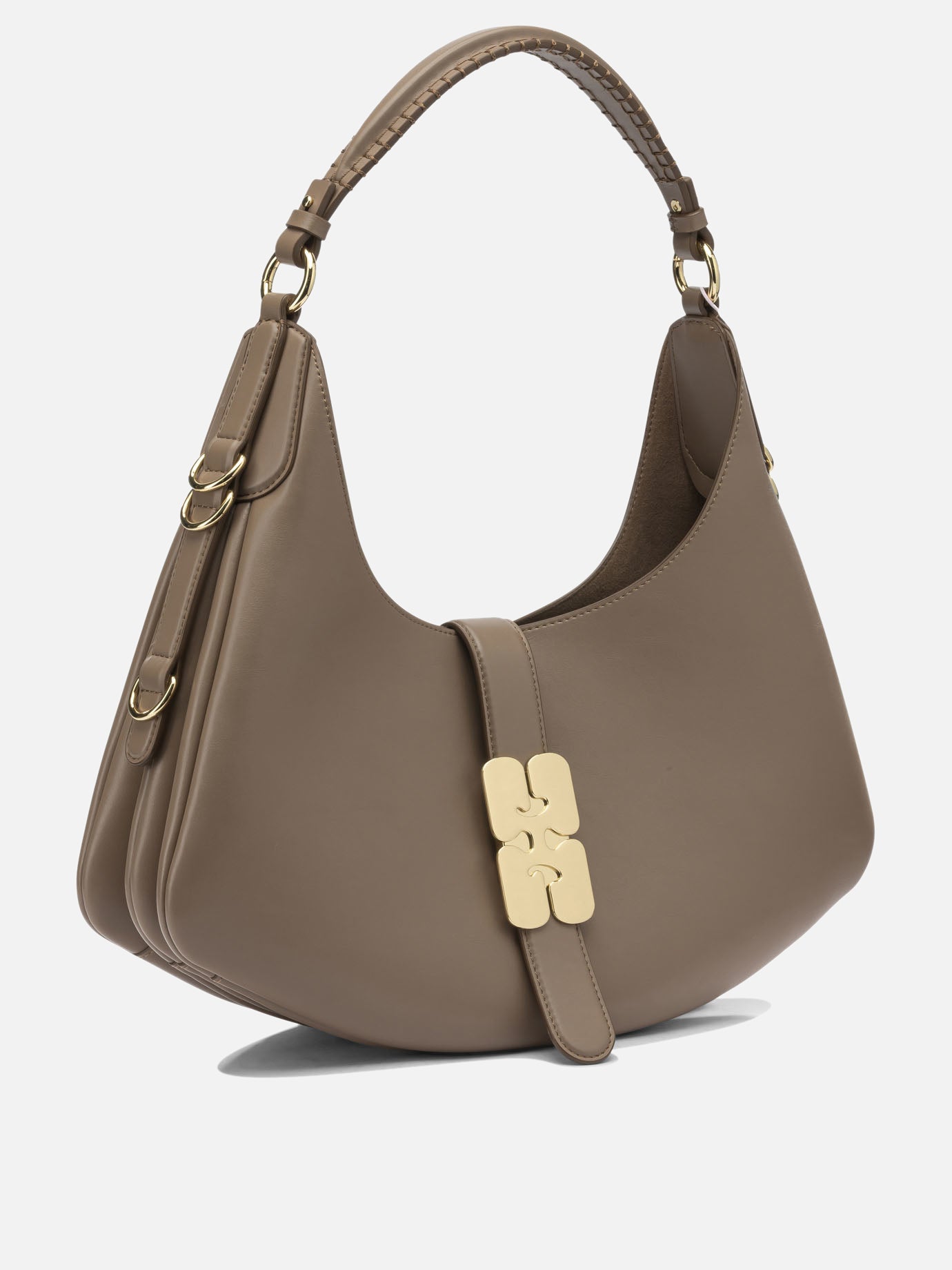 Medium bags 51% recycled leather 30% polyester 19% polyurethane  Brown - Ganni Women | PDP | VIETTI Online Store | Zoom-Modal_2
